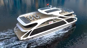 Luxury Steel Hull Tourist Sightseeing Passenger Ship